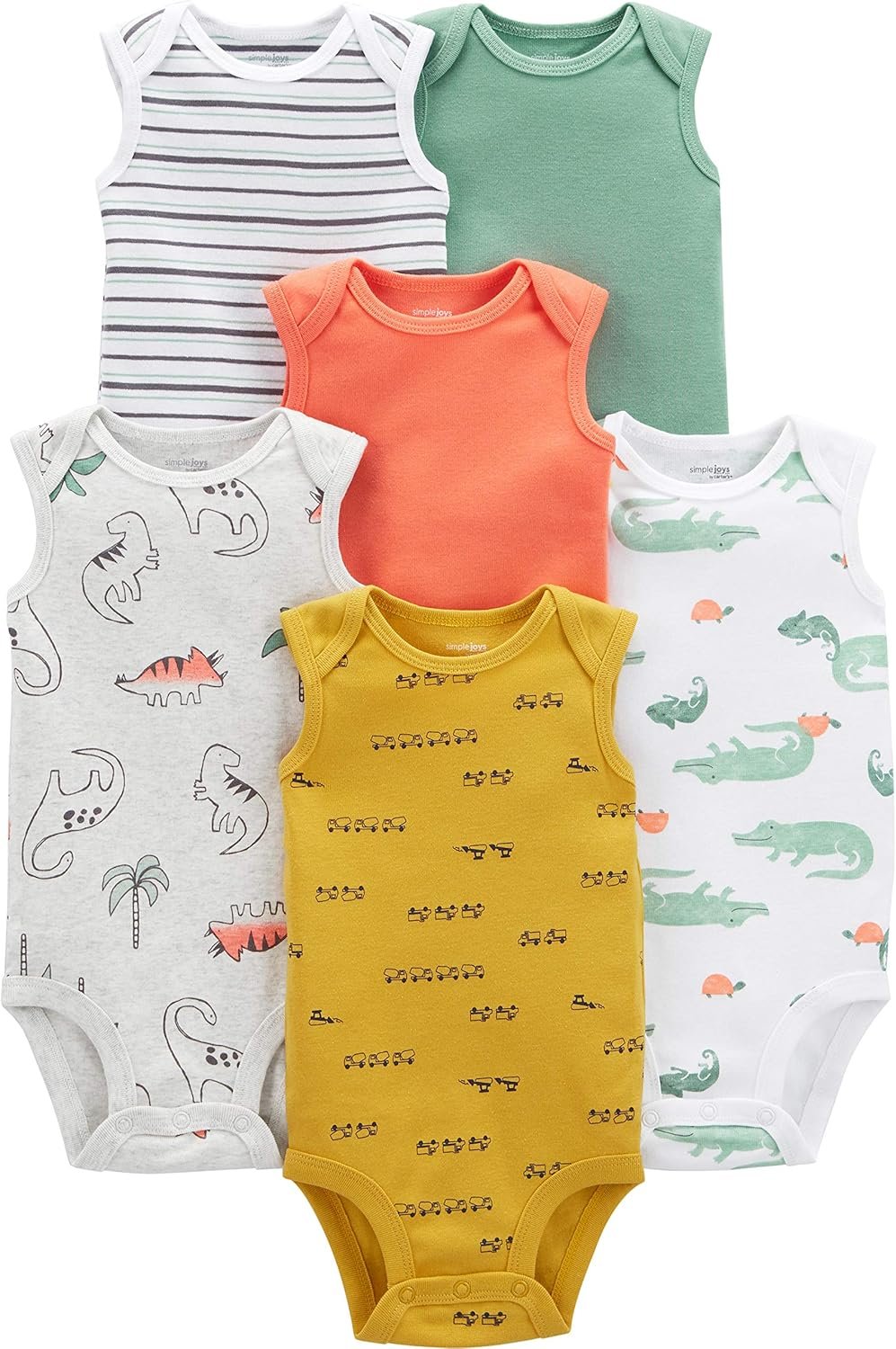 Simple Joys by Carter’s Baby-Boys 6-Pack Short-Sleeve Bodysuit