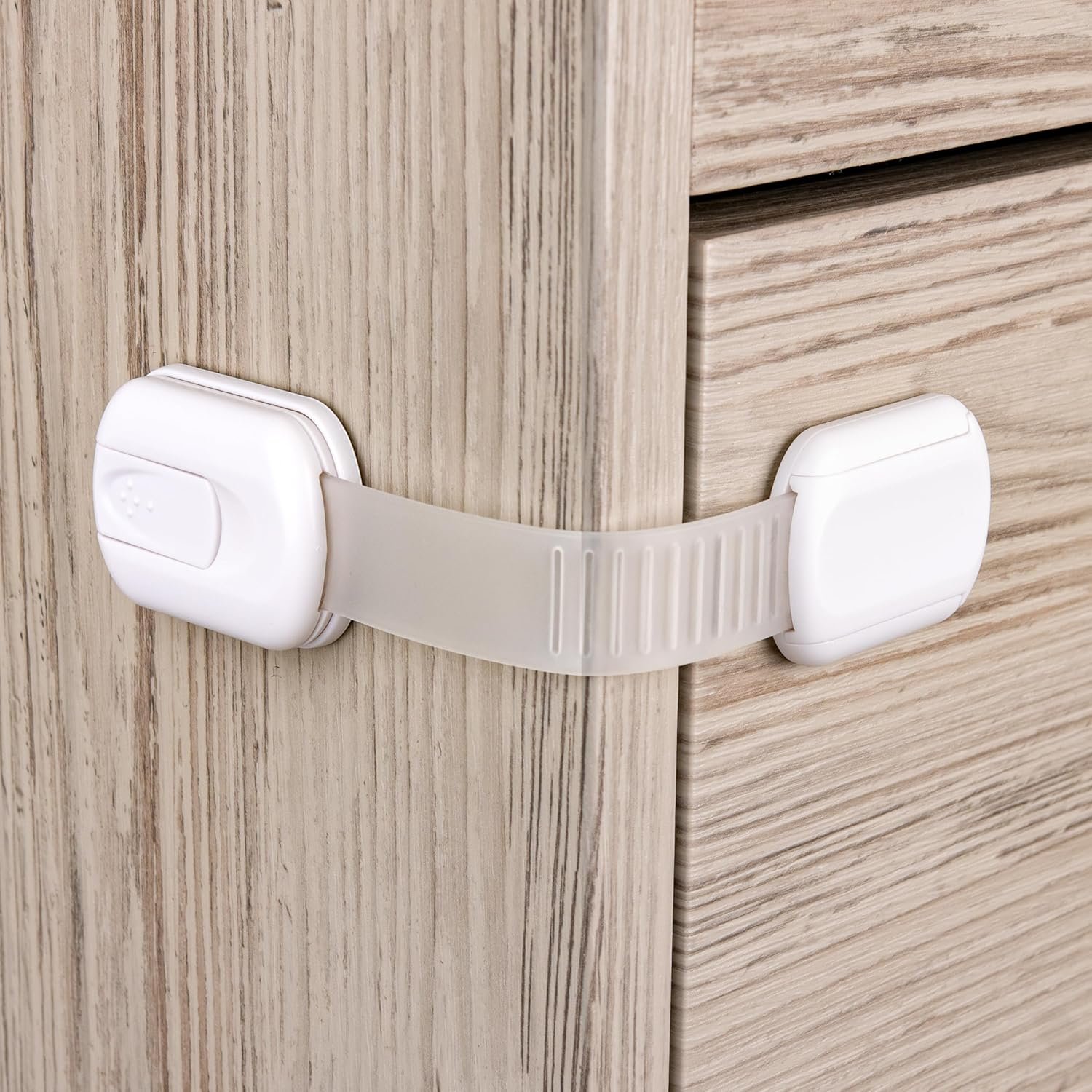 4-Pack Cabinet Locks Baby Proofing – Childproof Locks for Cabinets, Drawers, Cupboard, Refrigerator, Toilet Seat, Trash Can, Dishwasher