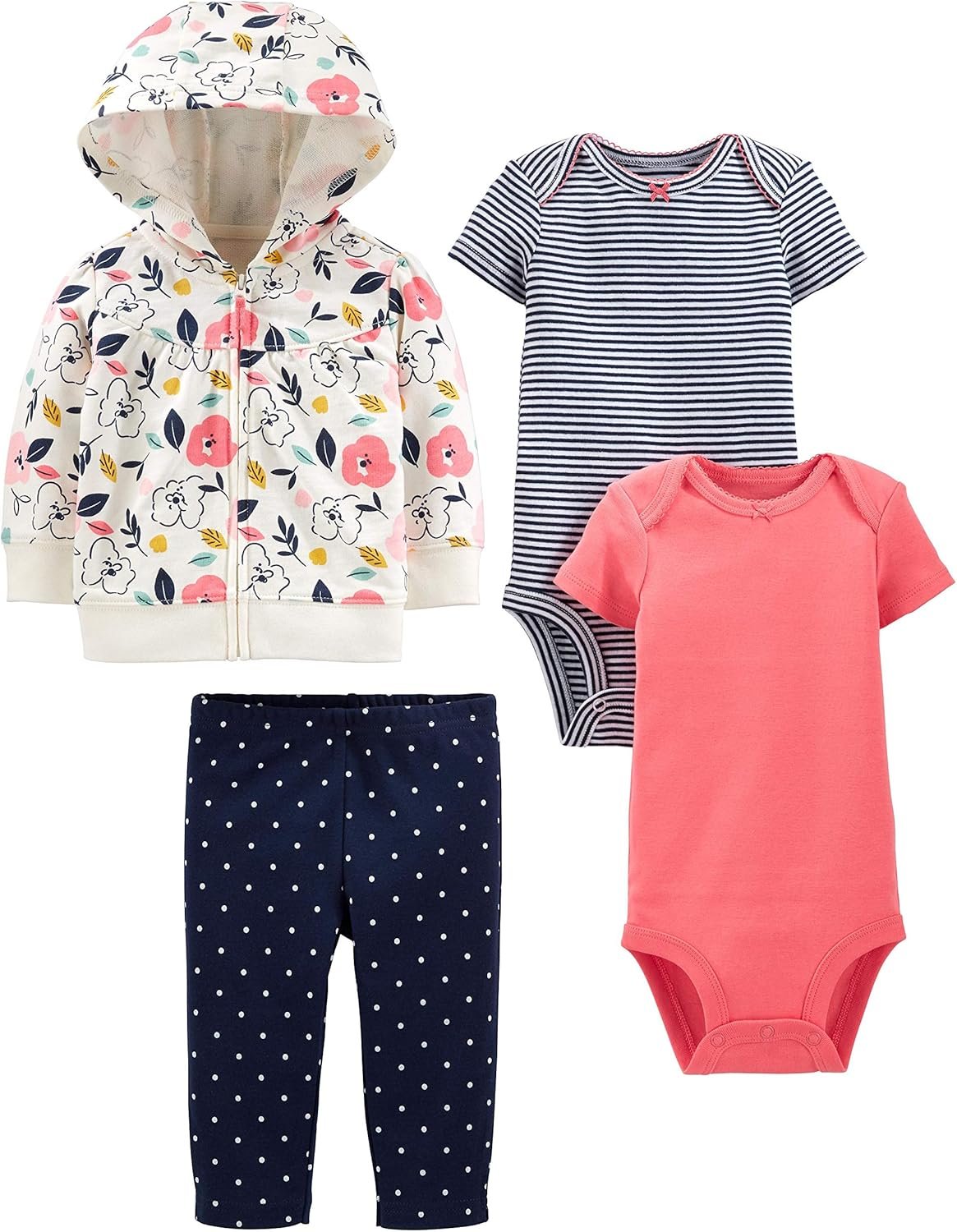 Simple Joys by Carter’s baby-girls 4-piece Jacket, Pant, and Bodysuit Set