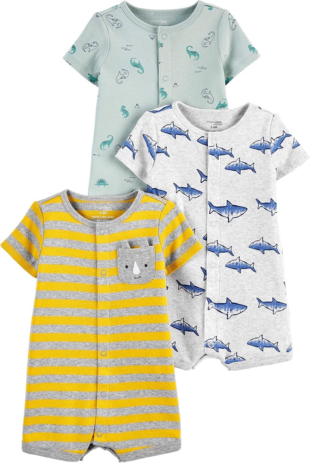 Simple Joys by Carter’s Baby 3-Pack Snap-up Rompers