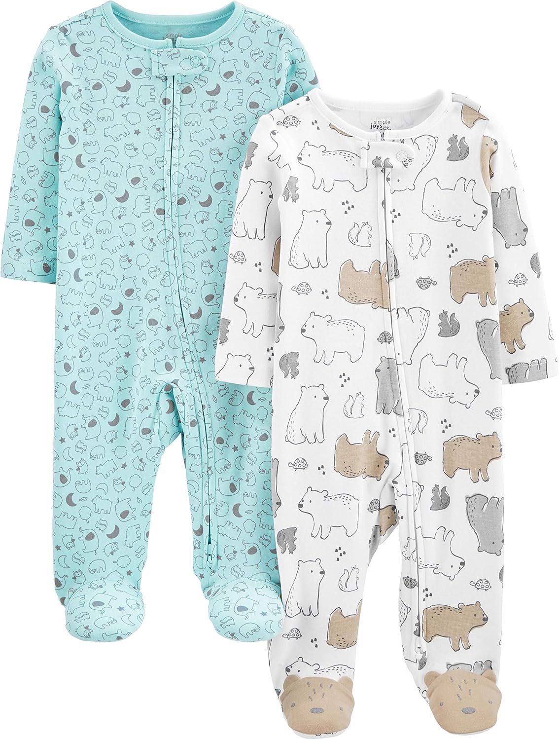 Simple Joys by Carter’s Baby Neutral 2-pack Cotton Footed Sleep and Play