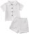 Jecson Baby Boy Clothes Baby Boy Outfits Baby Boy Summer Clothes Cotton 2 Piece Set with Button Down Shirt and Shorts 0-3T