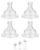 Silicone Nipple for Philips Avent Anti-Colic Baby Bottles, Flow 1, 1m+, Slow Flow, 4 Count