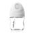 Gulicola Natural Small Glass Baby Bottle 3 oz, Very Slow Flow Nipple, 1 pk – White