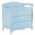 Karl home Changing Table Dresser Baby Diaper Changing Station Infant Nursing Table with 3 Drawers, Safety Rail & Strap for Bedroom, Nursery, Blue