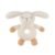 Apricot Lamb Baby Bunny Rabbit Soft Rattle Toy, Plush Stuffed Animal for Newborn Soft Over 0 Months 6 Inches, White (brown hands and feet)