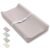 Blissful Diary Vegan Leather Baby Changing Pad with Waterproof & Wipe-Clean PU Cover, Standard Size Cozy Diaper Changing Pad for Dresser and Table, Taupe