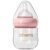 Oberni Glass Baby Bottles,Anti Colic Breastfeeding Bottle with Natural Response Nipple Size S,Wide Neck Slow Flow Baby Bottle for Baby,Newborn,Preemie 0-3 0-6 Month,BPA Free (Pink, 1 Pack, 4 Ounce)