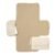 Toddlekind Mini Maven Portable Changing Pad – Organic Cotton & Water-Resistant Polyester – Travel-Friendly, Foldable Change Mat – Tofu Beige Stripes with Wave Stitching – Chic, Durable, Easy to Clean