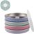 Elk and Friends Stainless Steel Divided Plates with Silicone Sleeve for Babies & Toddlers | Lids Included | Stay Put Suction | Dinner & Snack Plates | 4 Pack