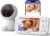 1080P WiFi Baby Monitor with Camera and Audio, Pan-Tilt-Zoom Video Camera, 4” IPS Screen, HD Night Vision, Motion & Cry Detection, 360° View, Temperature Sensor, Feeding Reminder, Lullabies