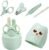 PandaEar Baby Nail Manicure Pedicure Grooming Care Kit (4 Pack)| Clippers Scissors File Tweezers | Newborn Infant Toddler Kids|1 Months Plus (Green)
