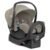 Joie Rue Lightweight Infant Car Seat & Anti-Rebound Base –Side-Impact Protection, 5-Point Harness, and UPF 50+ Canopy for Newborns and Infants (Dove)