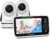 HelloBaby Video Baby Monitor with 2 Cameras and 5 Inch Split Screen Display, Remote Control Cameras with Night Vision and Temprature Monitoring