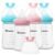 Glass Baby Bottles with Natural Response Nipple Size M – Anti Colic Baby Bottles Wide Neck Slow Flow Baby Bottle(Multicolor, 8oz (Pack of 4))