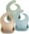 PandaEar Set of 3 Silicone Baby Bibs Waterproof, Soft, Unisex, 10-72 Months