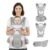 6-in-1 Ergonomic Baby Carrier with Detachable Hip Seat & Head Support, Adjustable Waist Fits 29-42 inches & Shoulder Straps, M-Shape Toddler Carrier with Big Storage Pocket for Newborn to Toddler