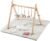 little dove Baby Gym with Mat, Wooden Play Gym with 9 Sensory Toys, Foldable Baby Play GymFrame Activity Center, Natural Pine Wood, Montessori Toys, Easy to Assemble & Clean, Natural Color