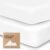 KeaBabies 2-Pack Organic Crib Sheets for Boys, Girls – 52×28 Fitted Crib Mattress Sheet Neutral, Breathable Jersey Cotton Cover for Baby Bed, Toddler Mattress, Soft & Cute Prints (Soft White)