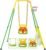 Toddler Swing Set with Basketball Hoop,Soccer Goal,Multi-Functional Outdoor Swing Sets for Backyard,Indoor Baby Swing for Kids Aged 6-36 Months