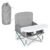 Portable Baby Booster Seat with Removable Tray, Gray, Foldable Travel High Chair for Toddlers, BPA Free (Grey)