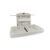 Rubbermaid Commercial Products Horizontal Baby Changing Station, Light Platinum, Wall-Mounted Fold-Down Diaper Change Table with Safety Straps for Restaurants/Hotels/Schools/Airports