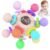 Cerberus Silicone Baby Teether, Montessori Sensory Toys, 0-12 Months, Pink & Multicolor, Teething Toys for Babies