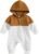 BemeyourBBs Newborn Baby Boy Clothes Color Block Long Sleeve Zipper Hooded Romper with Pocket Fall Winter One Piece Outfits