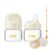 COMI Natural Glass Baby Bottles for Breastfeeding Babies,Newborn Anti-Colic Baby Bottle Set with Slow Flow Nipple,0-3 Months,BPA-Free,4 oz,2 Pack