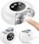 Electric Nail Clippers for All Ages, Rechargeable Safety Grinder, Pinch-Free Auto Trimmer with Debris Catcher, 3-Speeds Nail File and Polisher with LED Light, Quiet Care for Baby, Seniors and Adults
