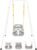 3-in-1 Toddler Swing, Foldable Indoor & Outdoor Baby Swing, Multifunctional Swings for Children 6 Months and Older, Easy to Assemble and Store for Backyard Play (White)