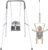 Foldable Toddler Swing Set and Baby Jumper, Indoor & Outdoor Use, Baby Bouncer Jumper, Safe and Durable Swing Set for Backyard (Gray)