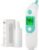 Thermometer for Adults and Kids, Accurate Baby Ear Thermometer with 3-Color Fever Indicator 40-Reading Memory F/°C Switch Mute Mode with Carrying Bag (White)