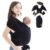 Baby wrap Carrier,Softness Organic Cotton,Breathable Adjustable Strap Baby Hold Carrier for Newborn Up to 40 lbs (Black)
