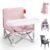 Tiny Marvels Portable Booster Seat, Foldable Baby High Chair with Removable Tray, Safety Harness & Carry Bag – for Toddlers Ages 6M-3Y, Ideal for Dining, Travel, Camping & Family Time