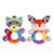 HAHA Baby Teething Rattle Toys, Infant Girl Boy Learning Toy Newborn Soft Handbell Grab Shaker Crinkle Squeaky Sensory Travel Accessories for 0 3 6 9 12 Months Old