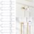 6 Packs Sliding Cabinet Locks, Modacraft Baby Proofing U-Shaped Child Safety Latches Adjustable White Locks for Handles Knobs Drawers Closet Cupboard