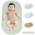Portable Changing Pad – Baby Changing Mat, Waterproof Diaper Changing Pads, Wipeable Foldable Vegan Leather for Travel & On-the-Go, Home, Light Green, 27.5″ x 15.7″
