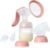 Frida Mom 2-in-1 Breast Pump: Manual Hand Pump & Hands-Free Automatic Suction Cup, Dual-Mode, Wireless Milk Collector, Ergonomic Handle, SoftFeel Flange for Breastfeeding