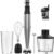 Turelar Immersion Blender Handheld Corded Hand Blenders Set 1100W, Trigger Variable Speed 5 in 1 Stick Emulsifier with Chopper, Whisk and Frother for Soup, Baby Food and Smoothies, Black