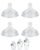 Silicone Nipple (S) for Tommee Tippee Natural Start Anti-Colic Baby Bottles, Slow Flow, 0m+, 4 Count