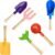 6 PCS 8″ Kids Gardening Tools, Metal Beach Sandbox Digging Toys with Sturdy Wooden Handle, Safe Backyard Snow Sensory Playset Including Cylinder, Spoon, Fork, Rake, Flat & Pointed Shovels for Children