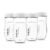 Gulicola Glass Baby Breastmilk Storage Bottles 8 oz, Wide Neck Breastmilk Collection Bottles, 4 Pack – White
