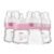YOHKOH Glass Baby Bottles with Slow Flow Nipple, Newborn Anti-Colic Baby Bottles for 0+ Months, Wide Neck Feeding Bottle, Clear (Red, 2.7oz (Pack of 4))