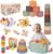 Baby Toys, Suitable for Babies Aged 6 to 12 Months, 7-in-1 Montessori Teething Toy, categorized Sensory Education Learning Gift.