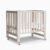 MAMAZING EvoNest Baby Crib, 3 in 1 Convertible Mini Crib with Wheels, 100% New Zealand Solid Wood Crib, 4 Adjustable Mattress Height，Washed Natural
