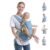 Tiger&Kitty Baby Sling Carrier,6-in-1 Ergonomic Backpack Front Newborn to Toddler Wrap,Lightweight Adjustable Baby Seat Carrier,Light Blue