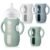 Juome Silicone Sleeves with Handles for Avent Natural Glass Baby Bottle – 3 Pack Anti Breakage Baby Bottles Holder, Compatible with Philips Avent Anti Colic Baby Bottles 8 oz