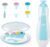 Baby Nail File Clippers Electric: Baby Nail Trimmer Electric Kit Fingernails Toes Care Manicure 6-in-1 Set with LED Light Safe for Newborn Kids and Adult