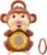 BIGMONAT Monkey Baby Sleep Soother with a White Noise Sound Machine Featuring 5 Soft Ambient Sounds, USB Rechargeable and Lullaby Machine for Sleeping Travel Baby Gift (Brown)